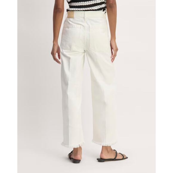 New Everlane The Mariner Cropped Jean White Size 29 Women - Picture 5 of 13